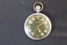 A JAEGER LE COULTRE MILITARY ISSUE POCKET WATCH, stamped G.S.T.P 320123 to the reverse,A/F, Dia 5