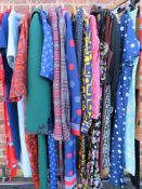 A COLLECTION OF VINTAGE LADIES CLOTHING, various styles and periods to include, 50s, 60s, 70 etc,
