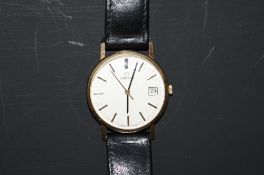 A GOLD PLATED OMEGA DATE WRIST WATCH, Dia 3.5Condition Report:working capacity unknown but ticks