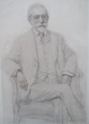 C. SPENCELAYH (XX). Study of a seated gentleman with beard and moustache, signed lower right, pencil