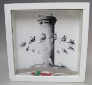 BANKSY (BRITISH 1974-). 'Walled Off Hotel Box Set' mixed media, lithograph in colours on paper
