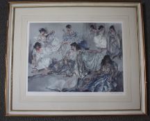 SIR WILLIAM RUSSELL FLINT (1880-1969). Sketches of women in various continental dress, 'Variations