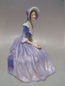 A ROYAL DOULTON FIGURINE '4 O'CLOCK' HN 1760, painted and printed marks to underside, H 16 cm