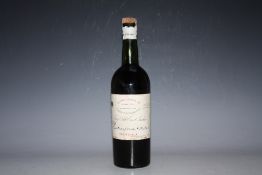 1 BOTTLE OF RUTHERFORD & CO VERY OLD EAST INDIA MADEIRA WINE, cork and seal very badly damaged,