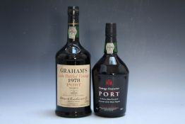1 BOTTLE OF GRAHAM'S LBV PORT 1978 1 LITRE, together with 1 bottle of St Michael port (2)