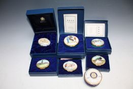 A COLLECTION OF HALCYON DAYS ENAMEL BOXES, SOME WITH LOCAL INTEREST, comprising Bilston Jubilee