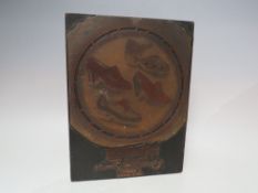 EARLY TO MID 20TH CENTURY CINDERELLA SHOE WORKS (J.F.WILLIS) WORCESTER ADVERTISING COPPER PRINTING