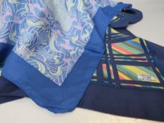 TWO VINTAGE LIBERTY OF LONDON SILK SCARVES, largest 66 x 66 cm