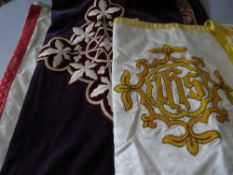 A COLLECTION OF LATE 19TH / EARLY 20TH CENTURY CHASUBLES / ALTAR CLOTHS