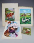 AN ILLUSTRATION FOR THE BOOK 'VICTORIA PLUM', written by Angela Rippon, with book 'Victoria Plum