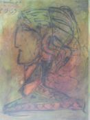 CIRCLE OF PABLO RUIZ PICASSO (1851-1973). Spanish school, modernist head and shoulder figure