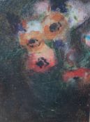CIRCLE OF AGNES MARTIN (1912-2004). Impressionist still life study of flowers, see inscriptions