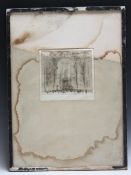 WILLIAM WALCOTT (1847-1943). A cathedral interior with numerous figures, signed in pencil lower