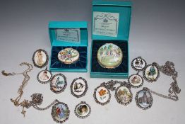 TWO BILSTON AND BATTERSEA ENAMEL BOXES, comprising Wimbledon - The First Lawn Tennis Championship