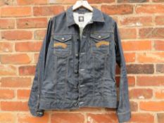 A G-STAR RAW DENIM JACKET, labelled size L