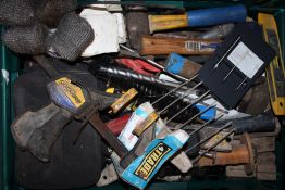 TWO TRAYS OF HANDTOOLS ETC TOGETHER WITH A TRANSFORMER