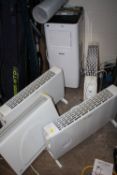 A PIFCO DEHUMIDIFIER TOGETHER WITH 4 ELECTRIC HEATERS - HOUSE CLEARANCE