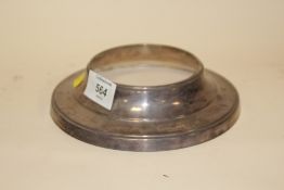 A HALLMARKED SILVER TROPHY STAND