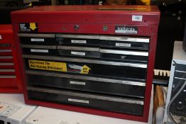 A HALFORDS METAL TOOL SET OF DRAWERS
