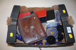A COLLECTION OF MASONIC REGALIA ETC