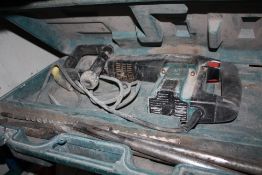 A CASED HILTI HAMMER DRILL TEZZ PLUS A CASED MAKITA DRILL TOGETHER WITH SCREWS, BENCH GRINDER