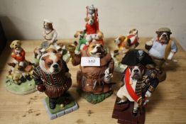 A COLLECTION OF ROBERT HARROP 'DOGGIE PEOPLE' FIGURES, COMPRISING DPG02 'BULLDOG FRIAR TUCK',