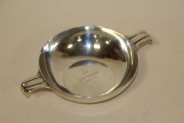 A HALLMARKED SILVER QUAICH