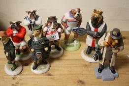 A COLLECTION OF ROBERT HARROP 'DOGGIE PEOPLE' FIGURES, COMPRISING CC112 'MASTIFF RICHARD THE