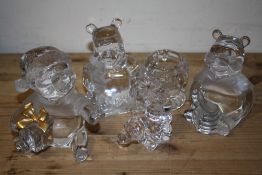 FOUR LENOX DISNEY WINNIE THE POOH CRYSTAL FIGURES