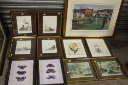 A QUANTITY OF PICTURES AND PRINTS TO INCLUDE A SET OF FOUR ANIMAL PRINTS, SIGNED LIMITED EDITION
