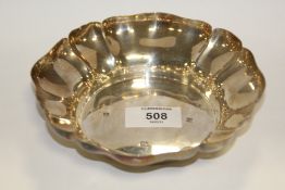 A HALLMARKED SILVER FLUTED BOWL