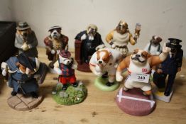 A COLLECTION OF ROBERT HARROP 'DOGGIE PEOPLE' FIGURES, COMPRISING DP177 'BULLDOG ATHLETE', DP145 '