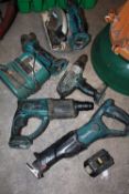 A TRAY OF MAKITA POWER TOOLS