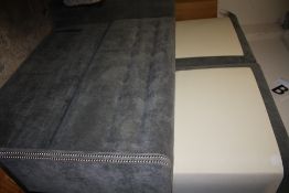 A MODERN UPHOLSTERED BUTTONED BED W-200 CM
