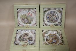FOUR BOXED ROYAL DOULTON THE BRAMLEY HEDGE COLLECTION CABINET PLATES