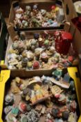 THREE SMALL TRAYS OF PRISCILLA HILLMAN CHERISHED TEDDIES FIGURES TO INCLUDE 'JUDY IM YOUR BATHING