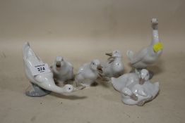 SIX NAO FIGURES OF DUCKS AND GEESE