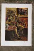 AN ORIGINAL SIGNED LIMITED EDITION MICK CAWSTON PRINT ENTITLED THE FIDDLER 292/500 - UNFRAMED