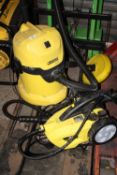 A WOLF PRESSURE WASHER TOGETHER WITH A KARCHER WD 3.200 VACUUM ETC HOUSE CLEARANCE
