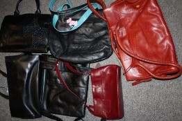 A COLLECTION OF RADLEY AND OTHER DESIGNER STYLE LADIES HANDBAGS