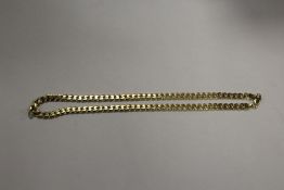 A SILVER GILT NECK CHAIN STAMPED 925 APPROX WEIGHT - 31.2G