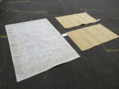 THREE MODERN WOOLLEN RUGS