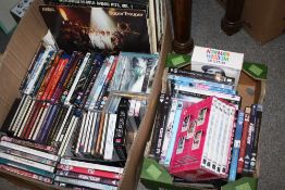 A COLLECTION OF DVDS, CDS AND LP RECORDS