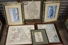 A COLLECTION OF PICTURES, PRINTS AND MAPS TO INCLUDE A LS LOWRY PRINT, REPRODUCTION ROBERT MORDEN