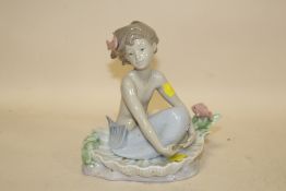 A NAO FIGURE OF A MERMAID ON A SHELL BASE (BASE SEPARATE)