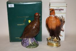 A BESWICK FAMOUS GROUSE CERAMIC DECANTER TOGETHER WITH A BESWICK BENEAGLES EXAMPLE