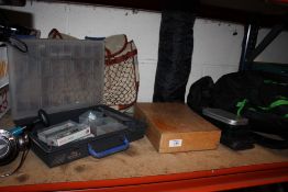 A SMALL SELECTION OF FISHING ITEMS TO INC FLIGHTS ETC