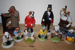 A COLLECTION OF ROBERT HARROP 'DOGGIE PEOPLE' FIGURES, COMPRISING CC116 'BLOODHOUND SHERLOCK', DP170