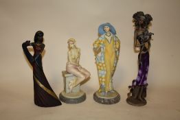 TWO ROYAL DOULTON CLASSIQUE FIGURES TOGETHER WITH A GIUSEPPE ARMANI FIGURE AND ANOTHER (4)