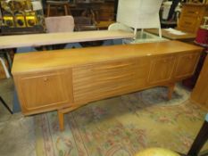 A RETRO TEAK SIDEBOARD H-76 W-216 CM